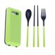 thumbnail image 2 of Reusable Fork Spoon Chopsticks Set for Office Car Camping Outdoor Use Black Portable Folding 3Pcs Set, 2 of 3