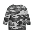 thumbnail image 5 of FamilyThread Girls' Camouflage 3/4 Sleeve Round Neck Top Fashion Tee For 3-12 Y, 5 of 5