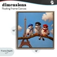 thumbnail image 4 of Stupell Industries Rustic Lodge Parisian Chic Birds in Paris Brown Floating Frame Canvas Art, 18 x 18, by Lucia Heffernan, 4 of 8