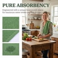 thumbnail image 4 of REGALWOVEN 2 Pack Solid Color Cotton Kitchen Towels, 100% Pure Cotton Soft Absorbent Dish Towels Green 25" x 15", 4 of 6