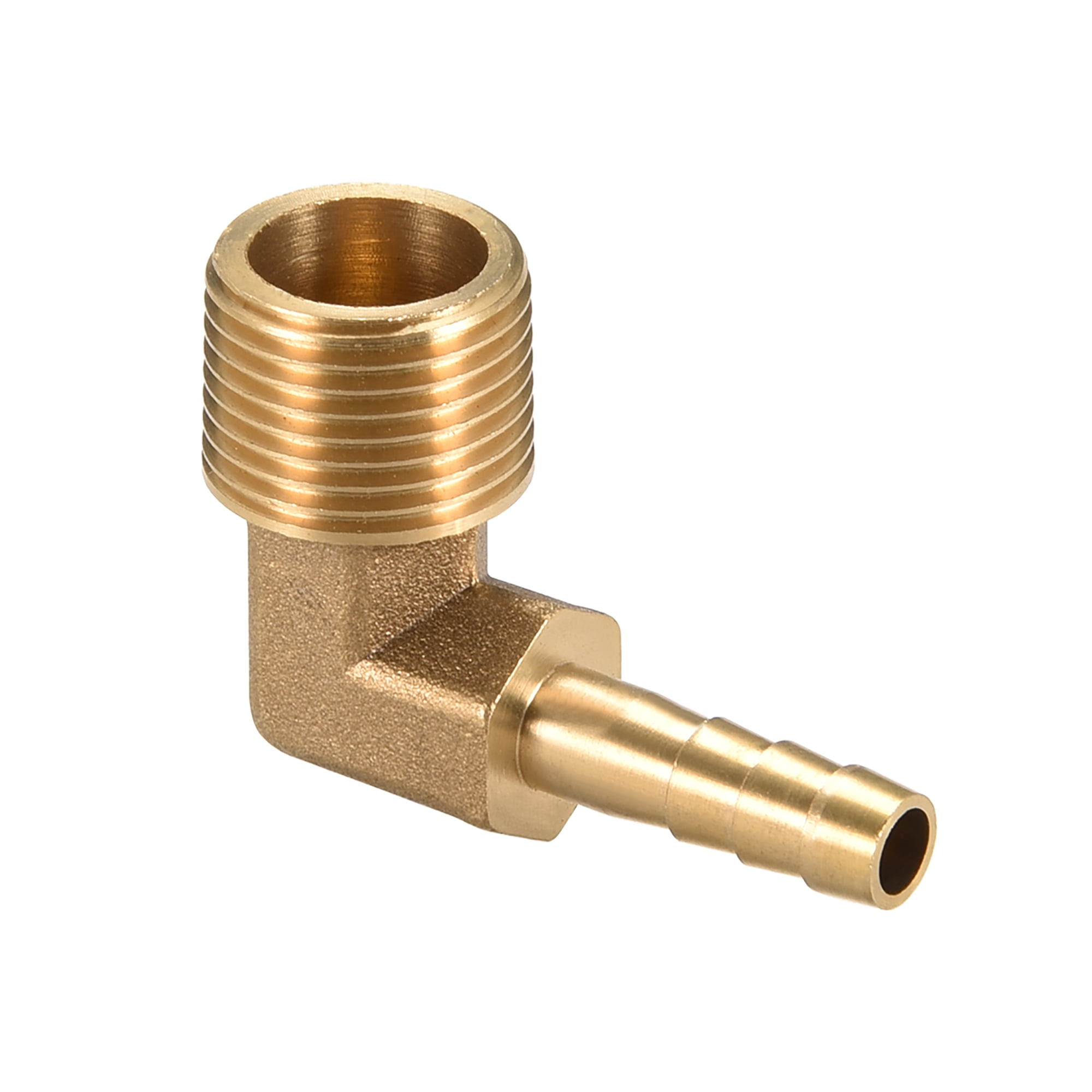 Brass Barb Hose Fitting 90 Degree Elbow 6mm Barbed x 3/8 G Male Pipe
