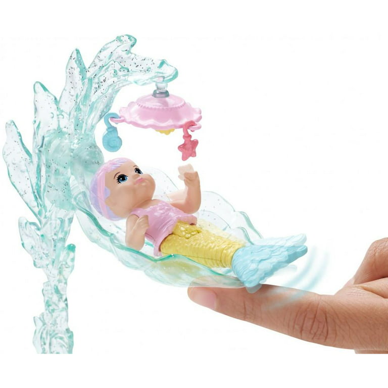 Barbie Mermaid Doll Nurturing Playset With Merbaby Octopus And
