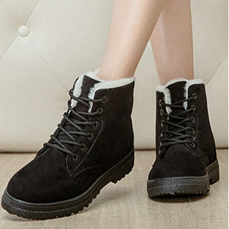 

Winter Female Snow Boots Flat Heel Ladies Cotton Breathable Shoes Suitable