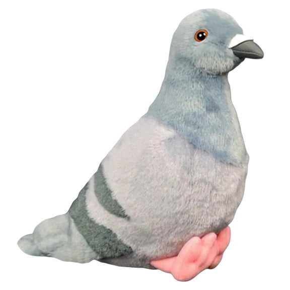 Pigeon Stuffed Animal Gray Bird Plush for Home Decor Bird Lover Gift Soft Cuddly Rock Dove Plush Figure for All Ages 1 Piece