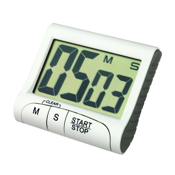 Portable Digital Countdown Timer Clock Large LCD Screen Alarm for Kitchen Cook Temperature Probe