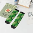 thumbnail image 7 of Pofeuu Green Flower Print 30cm Socks, Adult Running Hiking Socks for Youth and Adult, 7 of 7