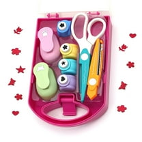 8PCS DIY Puncher Craft Set, Craft Hole Punch Shapes Set, Heart, Star Heart Flower Punch DIY Projects for Crafting Greeting Card