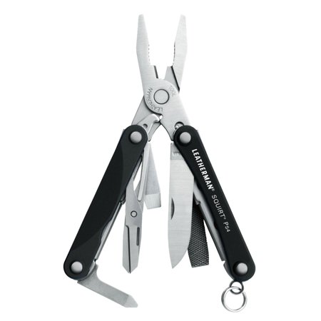 Leatherman Squirt PS4 Black Keychain Multi-Tool with Pliers - 831195