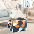 thumbnail image 3 of Yayeee Collapsible Cube Storage Bin with Lid Fabric Closet Decorative Basket with Handles, Green Abstract Wavy, 3 of 7