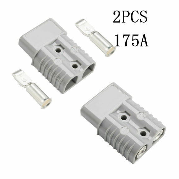 2/6 Set 175 Amp 600V For Anderson Style Plug External Connector 6B&S/6 Awg Cable Durable For 12V 24V Dc Power Solar Caravan