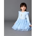 thumbnail image 6 of Disney Toddler Girls Princess Long Sleeve Ballerina Tutu Dress (Blue, 4T), 6 of 7