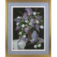 thumbnail image 1 of Kit Lilas et Dentelles 12"X16" Cousu en Laine et Fil, 1 of 1