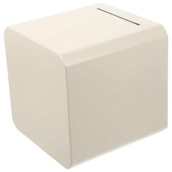 SEWCHICS Money Savings Box Bank White Stainless Steel 1Pack