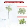 thumbnail image 2 of 20 Sets Artificial Hydrangea Flower Heads with Stems,Fake Flower Silk for Bouquet Table Home Wedding,Dark Green, 2 of 6