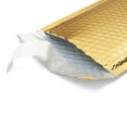 thumbnail image 4 of 500 # Glamour Metallic Gold Poly Bubble Mailers Envelopes Bags 6.5" x 10" Extra Wide, 4 of 4