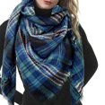 thumbnail image 3 of Bufanda de manta de invierno cálida y acogedora para mujer, elegante, suave, gruesa, a cuadros, bufandas gigantes, capa de chal, 3 of 7