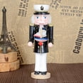 thumbnail image 2 of Figura de soldado cascanueces de madera de 2 cm, juguete de marioneta, estatua de soldado de nogal para Navidad, regalo festivo de Navidad para mujeres y niños., 2 of 5