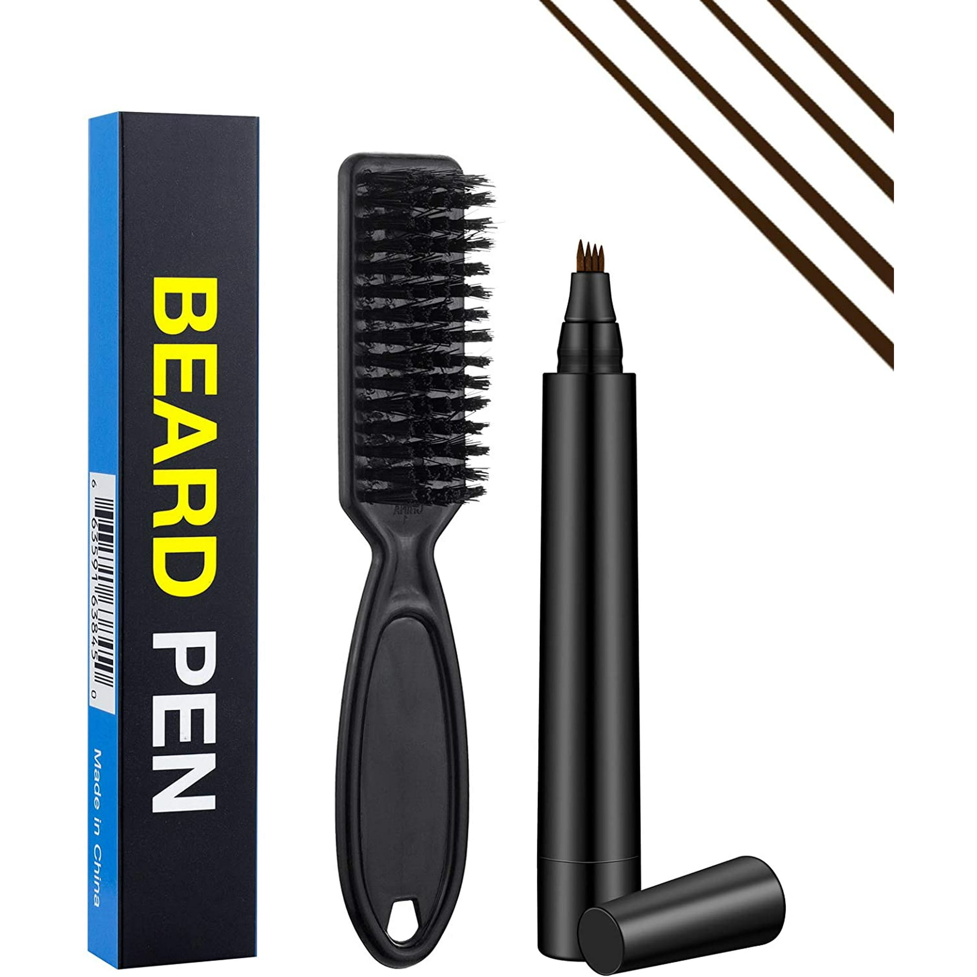Beard Pencil Filler for Men, Waterproof Barber Beard Pen with Brush - Long Lasting & Sweat Proof Kit for Natural Beard Look, Mustache Shaping & Enhancing (Black) | Walmart Canada Beard Pencil Filler for Men, Waterproof Barber Beard Pen with Brush - Long Lasting & Sweat Proof Kit for Natural Beard Look, Mustache Shaping & Enhancing (Black) | Walmart Canada