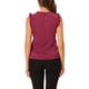 thumbnail image 3 of BLUSA SIN MANGAS CHIC PARA MUJERES INSPIRADA, CON VOLANTES Y PLEATS, IDEAL PARA TRABAJAR, TALLA XL, ROJO OSCURO, 3 of 6