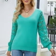 thumbnail image 5 of Aoochasliy Womens Sweaters Pullover Clearance Trendy Knit Pullover Loose Pure Sweater V-Neck Tops Blouse, 5 of 9