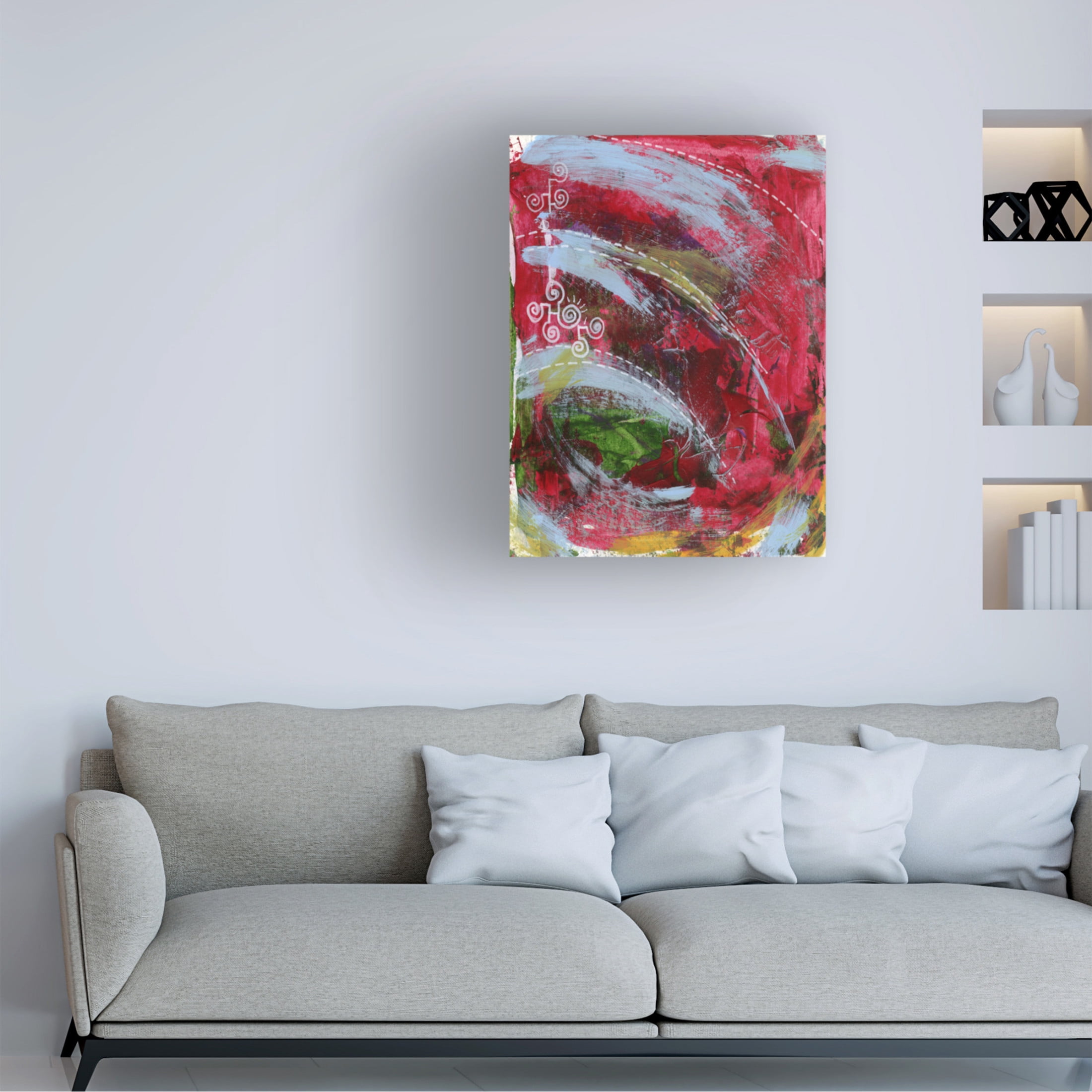 Canvas Wall Art - Medha Karandikar 'Spiritual Journal 17' Wall Art for Living Room, Bedroom, or Office Décor by Trademark Fine Art - 18 x 24 Inches