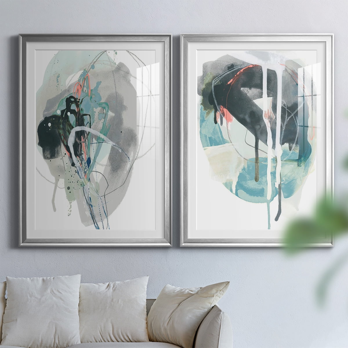 Wexford Home Stone Aperture I Premium Framed Print, 18.5" x 24.5" - Ready to Hang, Silver (Set of 2)