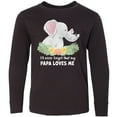 thumbnail image 3 of Inktastic I'll Never Forget That My Papa Loves Me with Cute Elephants Long Sleeve Youth T-Shirt, 3 of 5