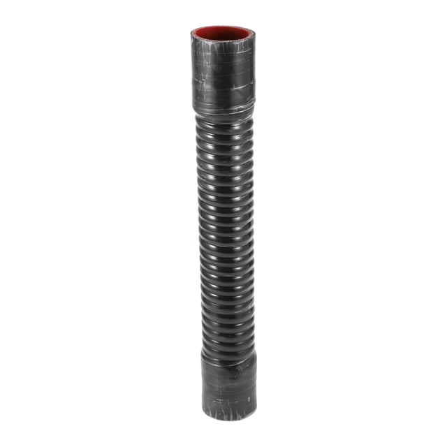 1 Pc 48mm / 1.89" ID 400mm / 15.75" Longitud 0° Negro por fuera y Rojo por dentro Manguera de Silicona con Rosca y Abrazaderas Manguera de Refrigerante Universal
