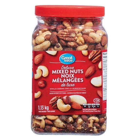 Great Value Deluxe Mixed Nuts, Kosher, Made in Canada, 1.13kg