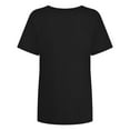 thumbnail image 4 of Women Blouses Elegant Casual Short Sleeve Tshirts Shirts Graphic Vintage Plus Size Fitted Basic Tees 3/4 Clearance Deals, 4 of 5