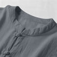 thumbnail image 4 of Guluxicc Men's Linen Shirts Button Down Relaxed Fit Classic Asian Long Sleeve Shirts Summer Casual Outfits, 4 of 8