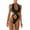 Black, variant on Abcnature Women's One Piece Swimsuit, High Waisted Bikini Swimsuits, For Hawaiian Sexy Deep V Neck Front Cross Halter Bathing Suit Cheeky Bottom Beachwear Sets Tummy Control Swimsuits Black L