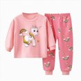 thumbnail image 5 of TOWED22 Toddler Baby Boy Fall Clothes Long Sleeve Crewneck Sweatshirt Top Casual Pants Set Cute Infant Winter Outfits Size:1-2 Y,Color:Light Pink, 5 of 5