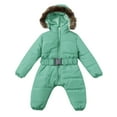 thumbnail image 6 of Hwmodou Baby Snowsuit Romper Outerwear Snowsuits Girls Coat Jumpsuit Hooded Jacket Warm Girls Jacket Outerwear Activites Bodysuits,0-24M, 6 of 7