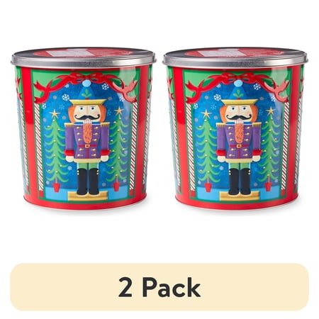 (2 pack) Great Value Nutcrackers Popcorn Tin