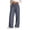 Dark Gray, variant on cocolona Linen Pants Women Summer High-waisted Wide Leg Beach Pants Trendy Casual Baggy Drawstring Trousers with Pockets
