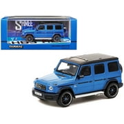 Mercedes-AMG G 63 Blue Metallic with Black Top "Shmee150" "Collab64" Series 1/64 Diecast Model Car by Tarmac Works