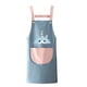 thumbnail image 2 of Delantal impermeable de cocina de poliéster - azul claro, 35x27 pulgadas, resistente a aceites y manchas con bolsillo delantero para cocinar y limpiar, 2 of 6