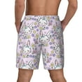 thumbnail image 4 of Uemuo Purple Rabbit Pattern Mens Swim Trunks Quick Dry Board Shorts with Mesh Lining, Stretch Beach Shorts Quick Dry No-Chafing Board Shorts-XX-Large, 4 of 9