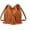 Brown, variant on Leather Bucket Bags for Women Crossbody Fringe Purses with Drawstring Ladies Tassel Hobo and Shoulder Handbags