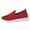 Red, variant on Women's Knitted Loafers Soft Sole Arch Support Workout Walking Shoes Breathable Casual Slip on Nursing Shoes