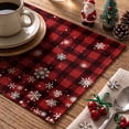 thumbnail image 5 of Smile Snowflake Buffalo Check Plaid Christmas Placemats 4-Pack 12 x 18 Inch, 5 of 7