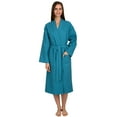 thumbnail image 1 of TowelSelections Women's Waffle Bathrobe 100% Cotton Soft Kimono Spa Bath Robe X-Small/Small Blue Moon, 1 of 2
