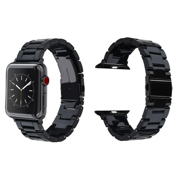 Noir Apple Watch Bands for 42/44mm Luxury Designer Bracelet Band for Series  1, 2, 3, 4, 5,6, SE Sports Edition & Hermes - Black 