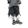 thumbnail image 2 of CAIXIA Boys Jeans Shorts Size 8 Wide Leg Pants Denim Shorts Knee Length Baggy Elastic Waist Jorts Classic Trendy School Bermuda Shorts with Pockets for Back To School, 2 of 8