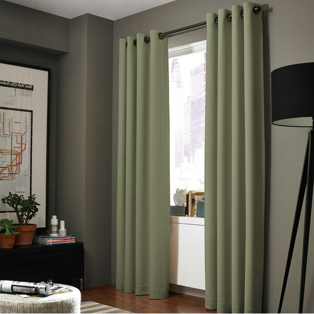 1 Panel Sage Green Solid Thermal Foam, Sage Green Curtains Blackout