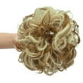 thumbnail image 4 of Pony Tail Hair Extension Bun Big Wave Curls Hairpiece Wrap Chignon Scrunchie Synthetic Hair for Women, 4 of 7