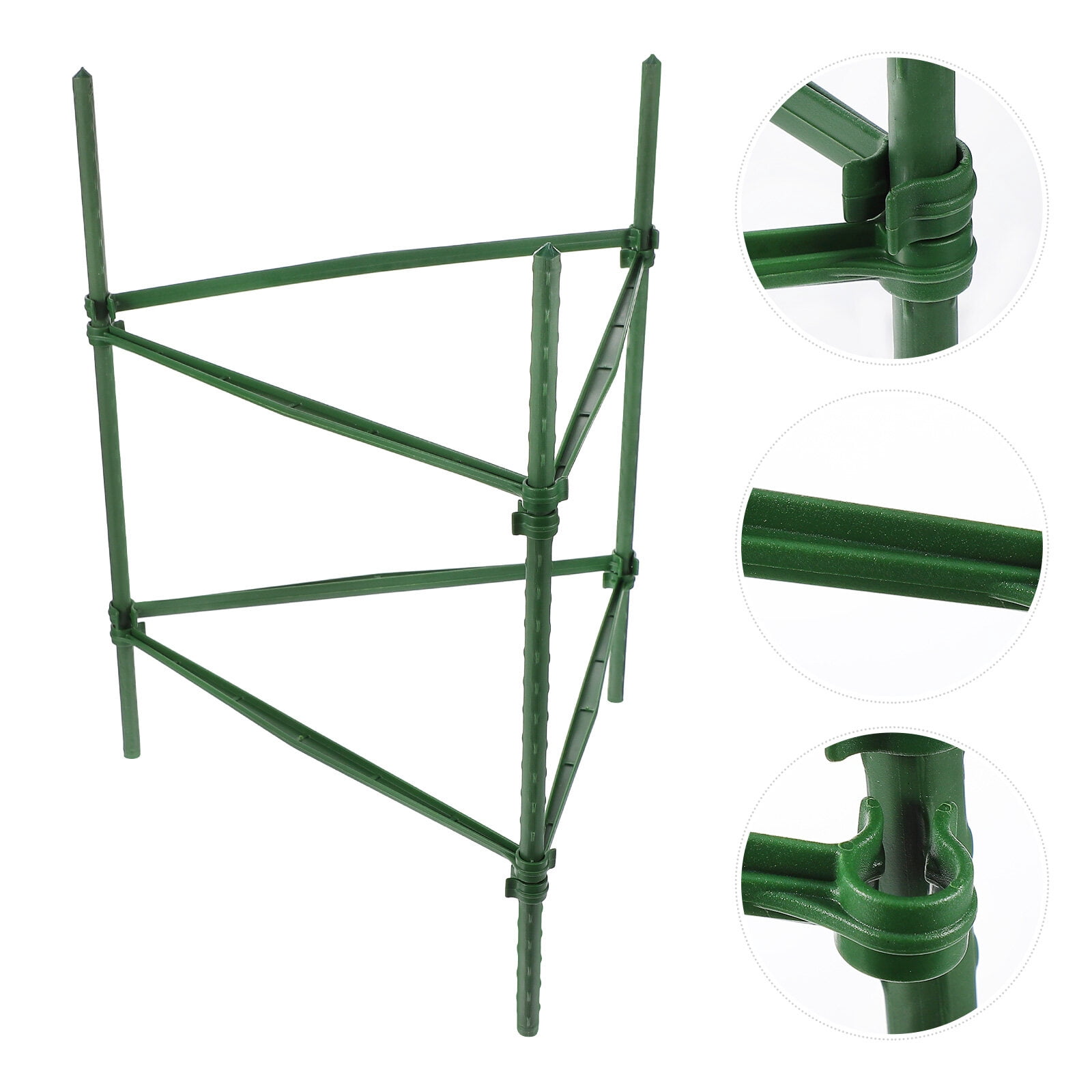 Worgeous  3 Sets Planter Support Cages Trellis Vine Indoor Plants Tomato Rack Green