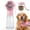 Pink, variant on Hutact Dog Water Bottle with Food Container, 18.6oz Pet Dispenser Cup, Detachable 5.7oz Food Container, Portable Leak-Proof Water Bottle with Lock, Blue
