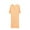 Orange, variant on Women's Modal Maxi Dress V Neck Short Sleeve Casual Loose Solid Stretchy Shift Midi Dress Summer Daily Wear T Shirt Nightgown XL